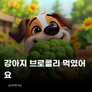 강아지-브로콜리