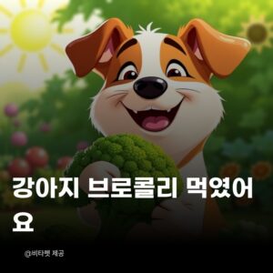 강아지-브로콜리