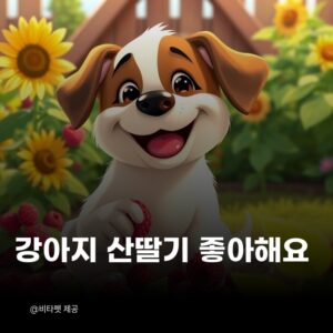 강아지-산딸기