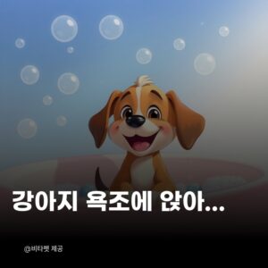 강아지-욕조