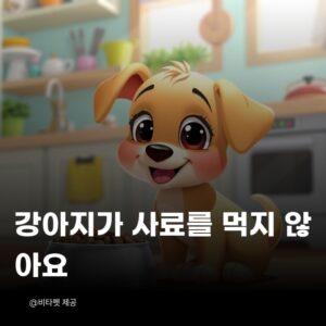 강아지-사료-거부