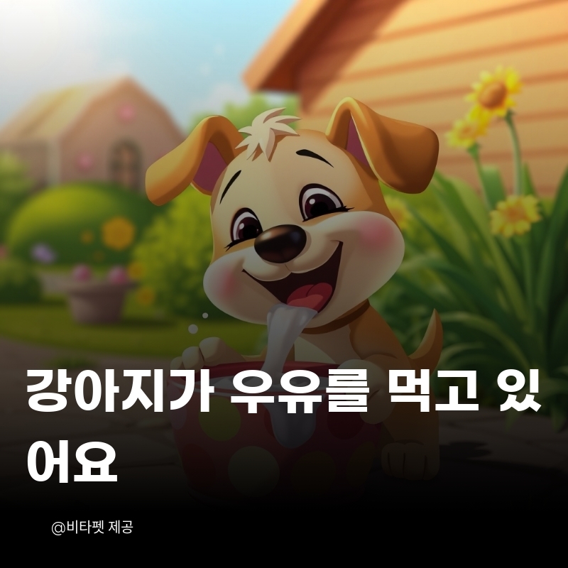 강아지-우유