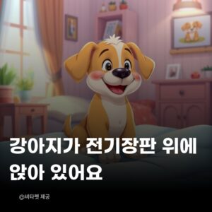 강아지-전기장판