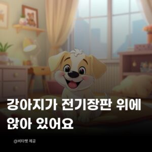 강아지-전기장판