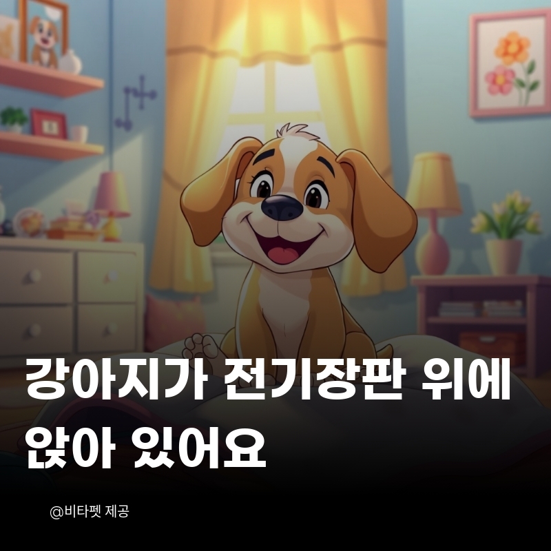 강아지-전기장판