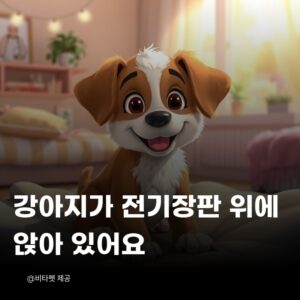 강아지-전기장판