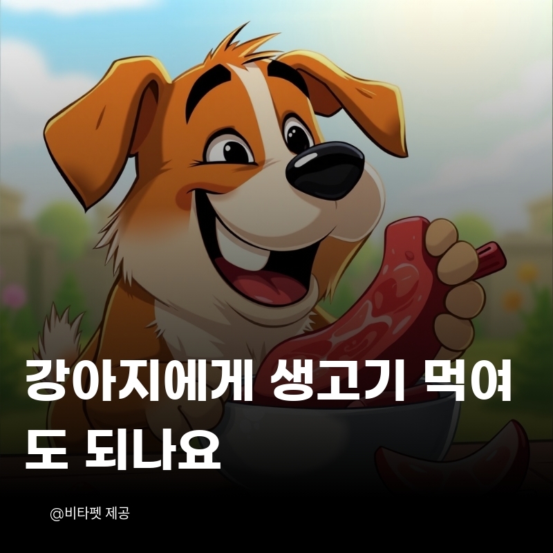 강아지-생고기